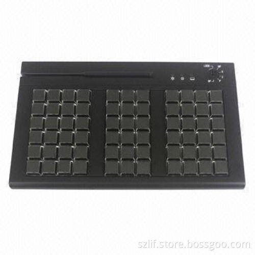 Programmable POS keyboard with 3 tracks magnetic stripe card reading and 66 membrane keys